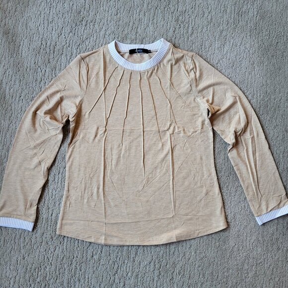 Women’s Long Sleeve Lightweight Shirt – Tan – Size S – NWT - Picture 2 of 9
